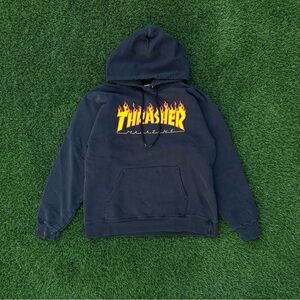 Thrasher Magazine Skateboarding Hoodie Pullover Classic Flame Logo Size Small